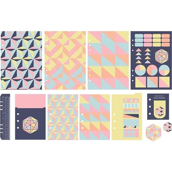 Debden DayPlanner Refill (Pocket Size) Geo Accessories Pack KT-UNI07