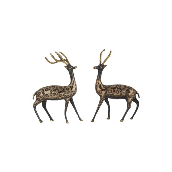 Diti International Home Decor Dhokra Art - Deer Set 9" 1122446