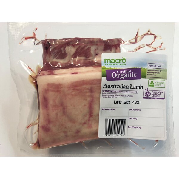 Macro Organic Lamb Rack Roast 200g - 500g
