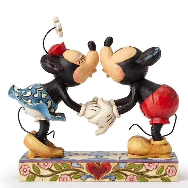 Disney Traditions Mickey & Minnie Kissing Disney Figurine Jim Shore 4013989