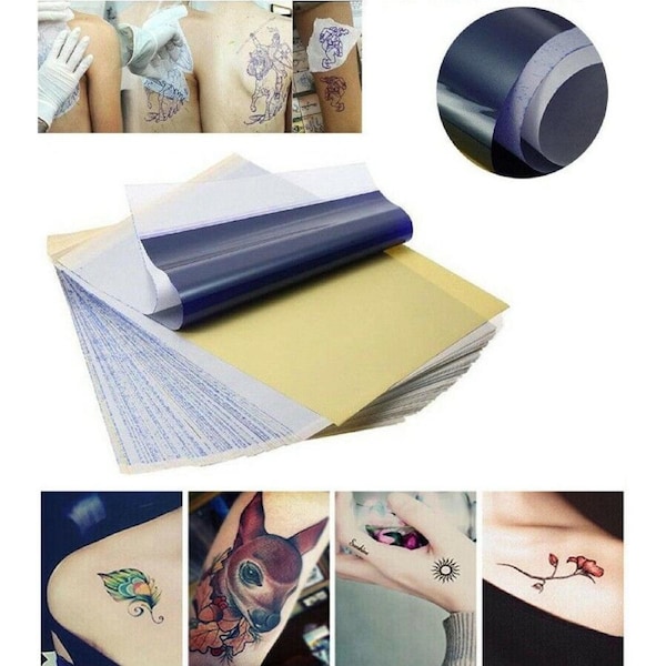 20pcs Tattoo Stencil Transfer Paper Spirit Thermal Carbon Tracing Copier Kit