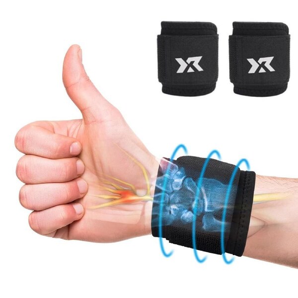 Wrist Brace -Adjustable Wrist Support for Working Out Sport Weightliftin,Ergonomic Hand Wrist Wraps Compression Strap for Pain Relief -2 Pack