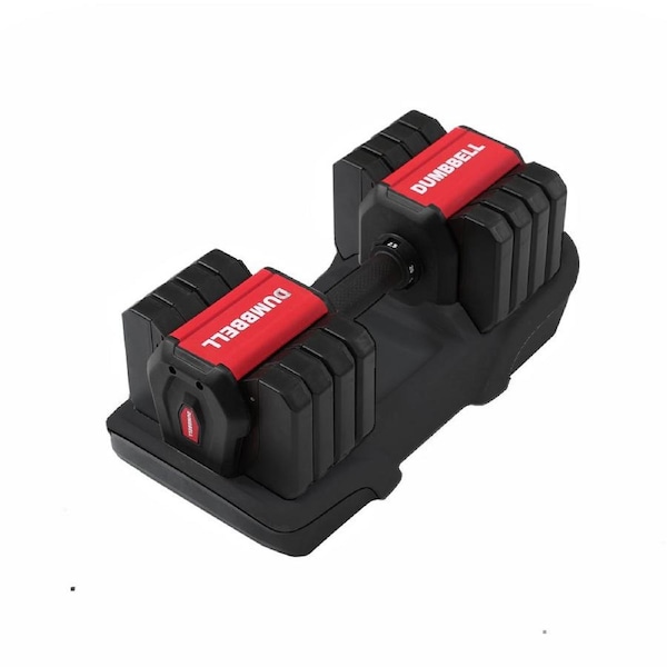 Fitness Master 25KG Adjustable Dumbbell Set Home GYM Exercise Equipment Anti-rolled Red