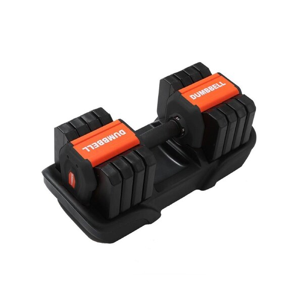 Fitness Master 25KG Adjustable Dumbbell Set Home GYM Exercise Equipment Anti-rolled Orange