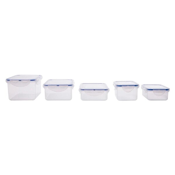 5pc LocknLock Classic Rectangular Food Storage Container Set w/ Lids Clear
