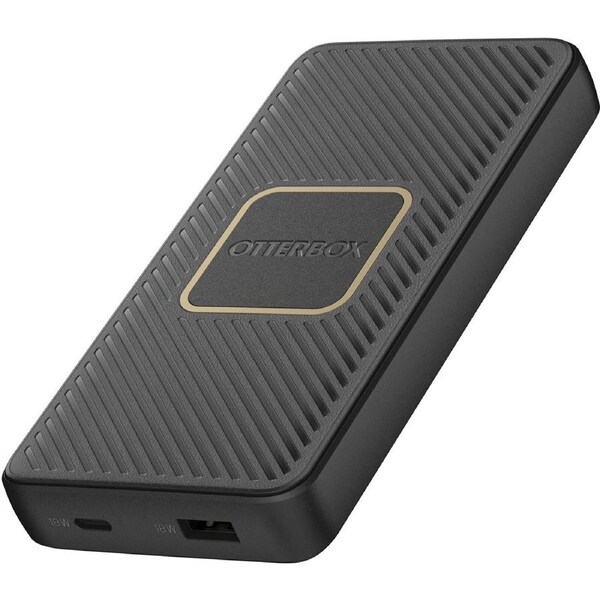 OtterBox Fast Charge Wireless Power Bank 10K mAh - Black (78-80639), Dual Ports (USB-C 18W & USB-A 18W)