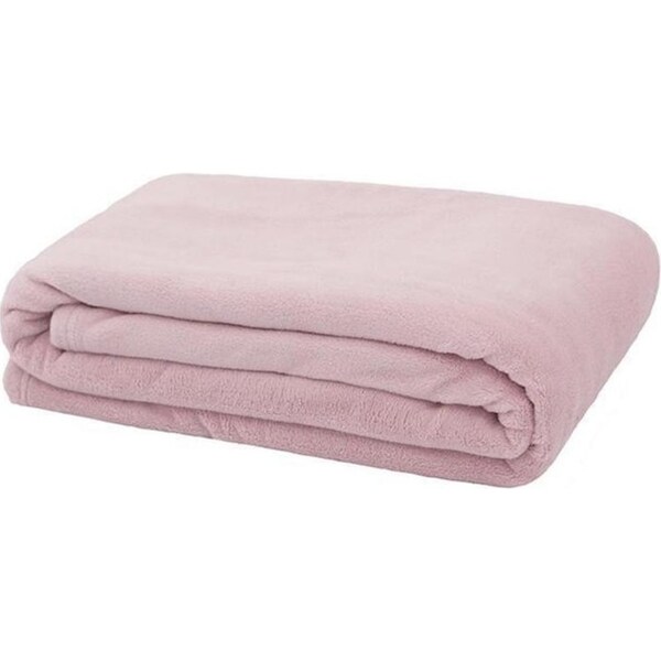 Bambury Microplush Throw Rug 130 x 170cm - Blush
