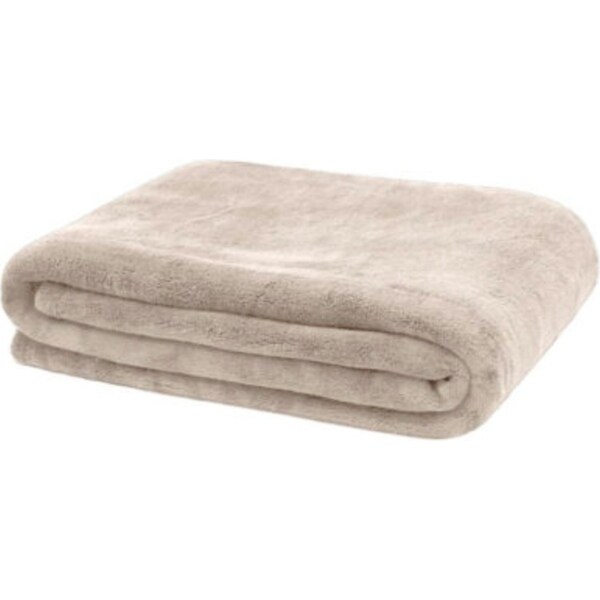Bambury Microplush Throw Rug 130 x 170cm - Stone