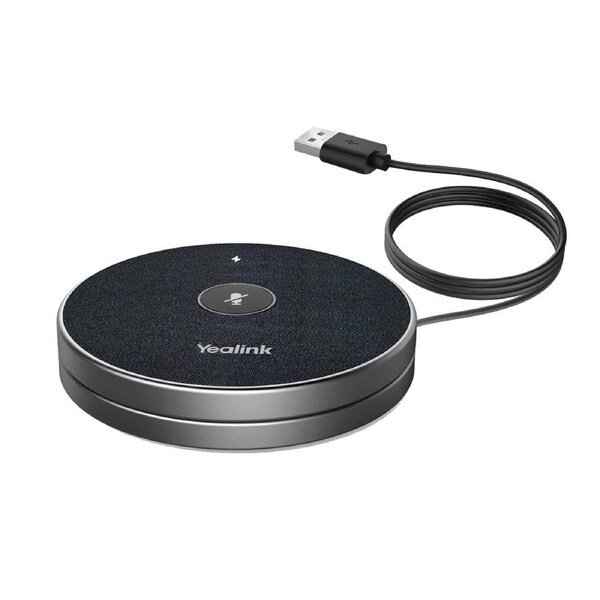 Yealink VCM36-W Wireless Microphone for Video Conference System, HD Voice 6-Meter Voice Pickup, Full-Duplex technology, USB cable