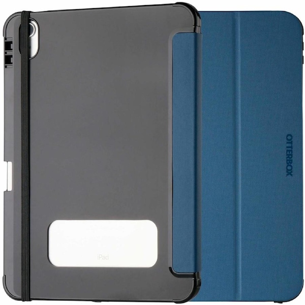 OtterBox React Folio Apple iPad (10.9') (10th Gen) Case Blue ProPack - (77-92192), Military Standard Drop Tested, Raised Edges,