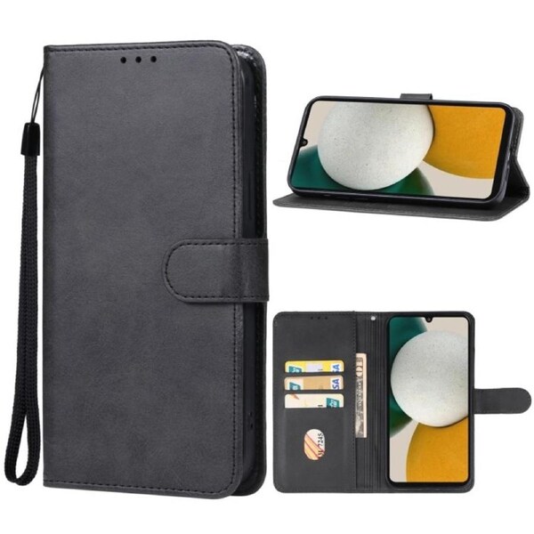 For Samsung Galaxy A34 5G Case, PU Leather Cover, Black