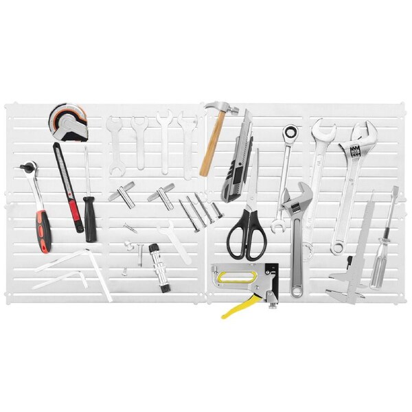 Costway 4x Tool Holder Panels Wall-mounted Parts Organizer Magenet Strip Heavy Duty Kitchen Workshop