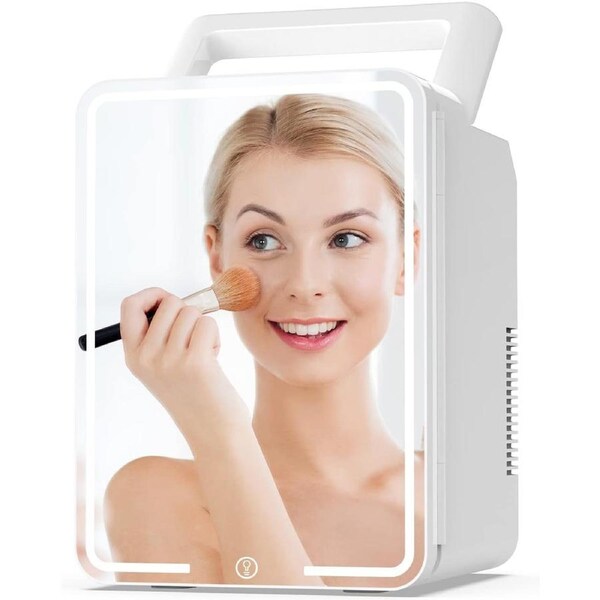 YOPOWER Mini Fridge For Skin Care 12L Portable Mini Fridge White