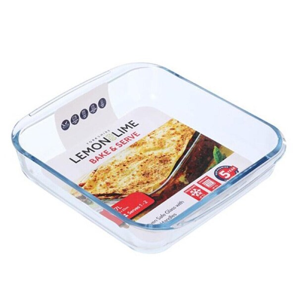 2 x Glass Baking Dish Oven Dishwasher Safe Bakeware Pan Tray Pasta Cake Mold