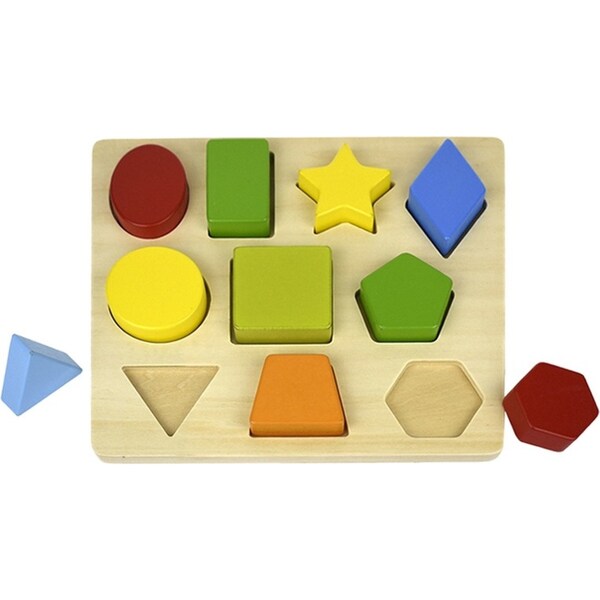 10pc Koala Dream Colours & Shapes Wooden 22cm Puzzle w/ Board Toy Baby/Kids 12m+