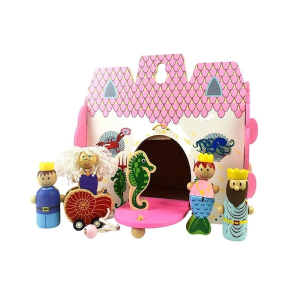 Koala Dream 25cm Mermaid Wooden Kids/Children Sea Pretend Pink Playset Toy 3y+