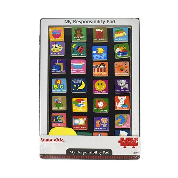 Kaper Kidz 17.5cm My Responsibility Wooden Magnetic Pad Toy Toddlers/Kids 3y+