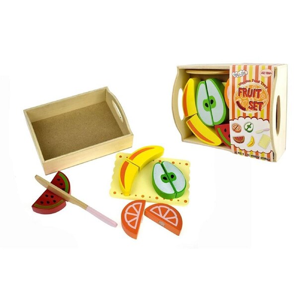 Kaper Kidz Food Cutting Fruit Wooden 15.6cm Non-Toxic Toy Kids/Toddler 18m+