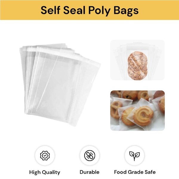 100PCs Self Seal Poly Bags
