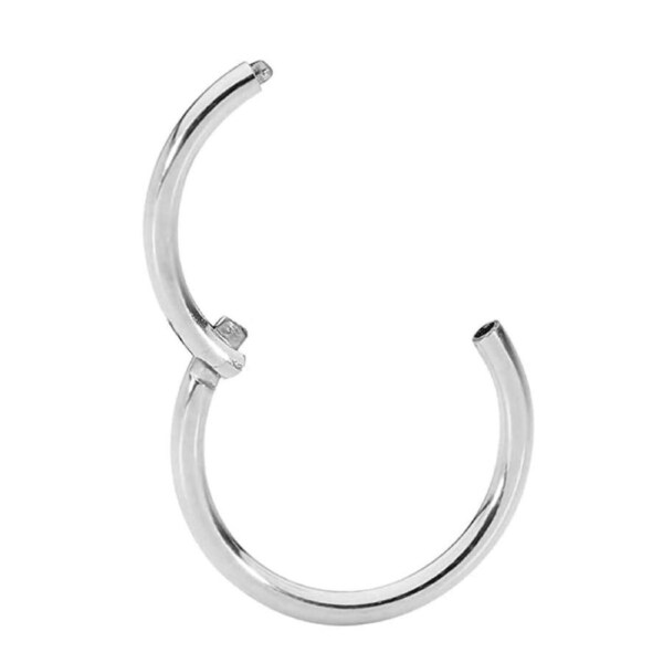 6mm Silver Ear Tragus Eyebrow Cartilage Septum Lip Nose Hoop Clicker Ring