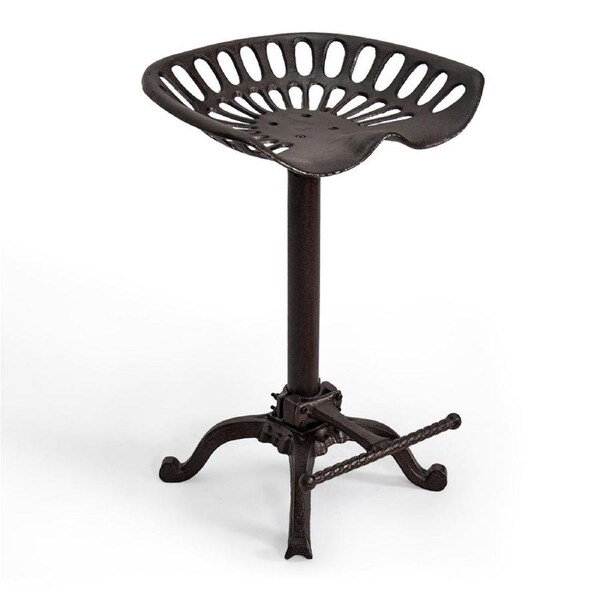 Adjustable Bar Stool Kitchen Swivel Counter Barstool Dinning Chair Hip Curve Design Tractor Seat Stool Cast Iron 56-74cm for Dinning Cafe Outdoor Indoor