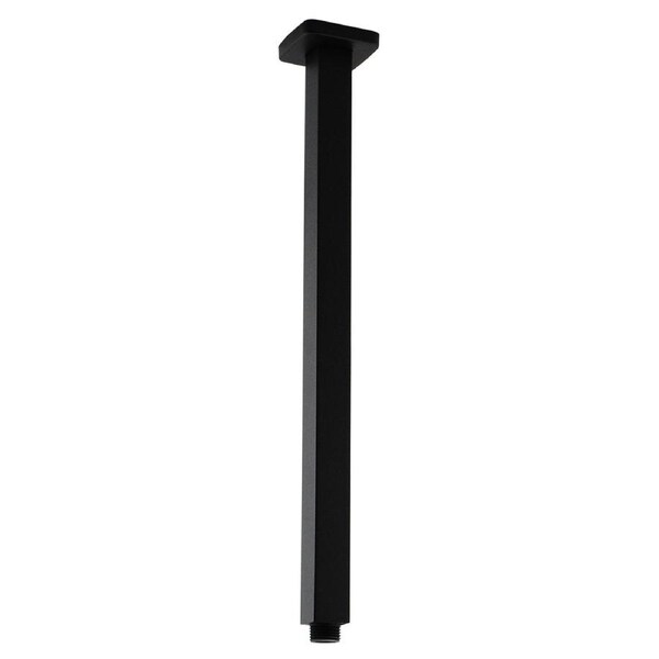 ACA 400mm Square Shower Ceiling Arm Dropper Extension For Shower Head Black