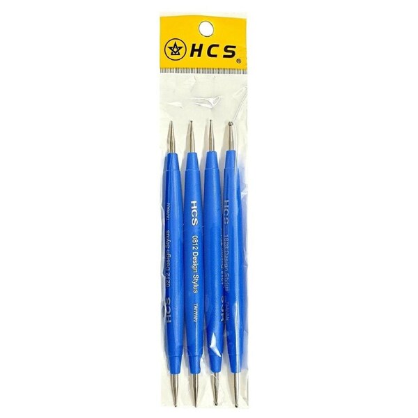 HCS Ball Stylus Pens Tool Set of 4 - For Embossing, Clay Art, Drawing & More