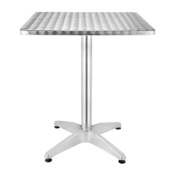 Bolero Square Bistro Table Stainless Steel 600mm