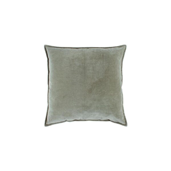 Maine & Crawford Remie 50x50cm Velvet Cushion Decor Pillow w/ Edging Deep Sage