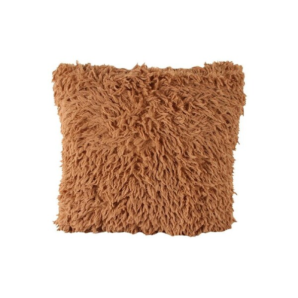 Maine & Crawford Irving 50x50cm Faux Shearling Cushion Sofa/Bed Pillow Stone