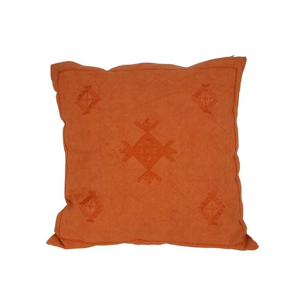 Maine & Crawford Innez 50x50cm Embroidered Cushion Sofa/Bed Decor Terracotta