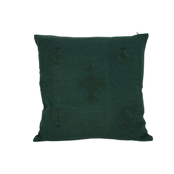 Maine & Crawford Innez 50x50cm Embroidered Cushion Sofa/Bed Decor Deep Green