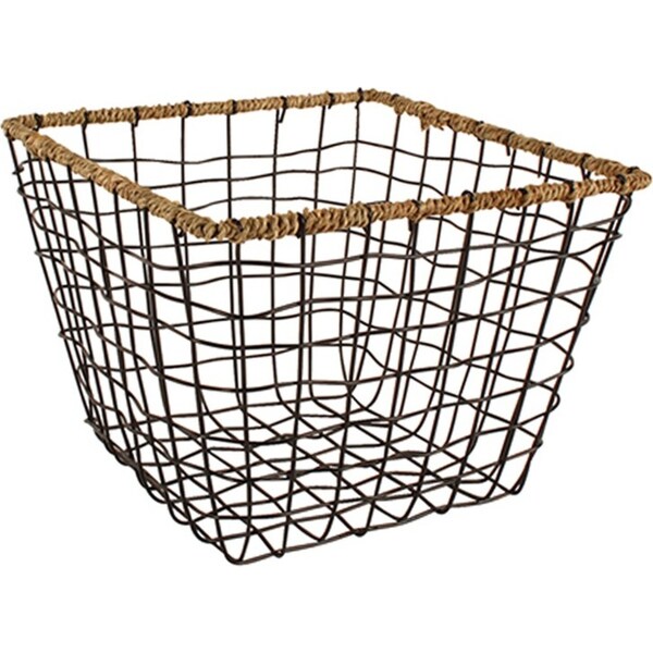 Maine & Crawford Brantly 25cm Metal Storage Basket Home/Room Organiser Black