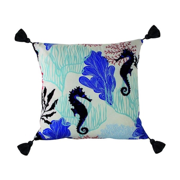 Maine & Crawford Humphrey 45x45cm Sea Life Tassel Cushion Pillow Sofa/Bed Decor
