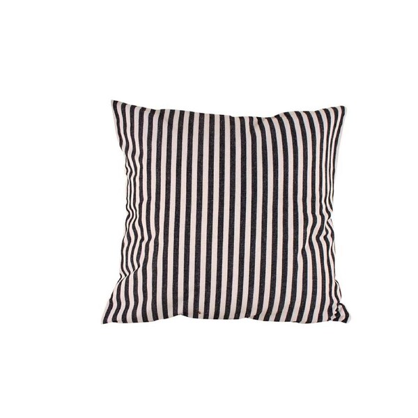 Maine & Crawford Macha 50x50cm Cotton Stripe Cushion Pillow Decor Black/White