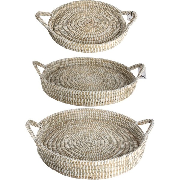 3pc Maine & Crawford Elliot Kans 35/40/45cm Grass Tray Set Storage w/ Handle