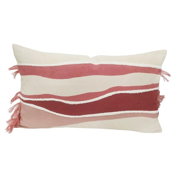 Maine & Crawford Bellona 50x30cm Sunrise Fringed Cotton Cushion Sofa Pillow