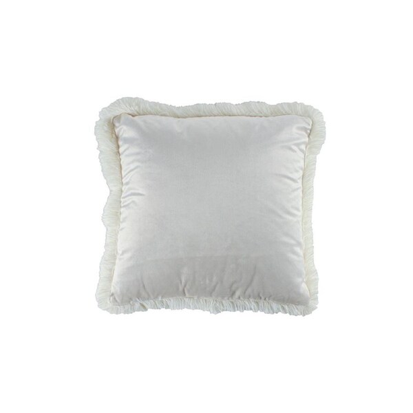 Maine & Crawford Kareem 50x50cm Soft Cushion w/ Fringing Sofa/Bed Pillow Cream