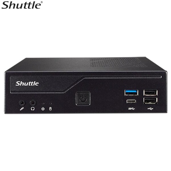 SHUTTLE DH610 XPC Slim 1L Barebone, H610, LGA1700, 2x DDR4 SODIMM, 1x NVMe M.2, 1x 2.5', HDMI + 2x DP, RS232, 2.5Gbe