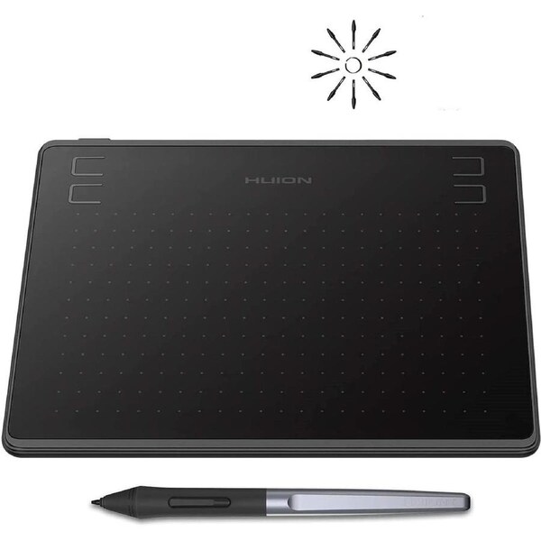 Drawing Tablet HUION HS64 Beginner Graphics Tablet OSU Tablet with Battery-Free Stylus 8192 Pressure Sensitive for Dgital Art, Painting & Design, Compatible with Windows, Mac, Android & Linux