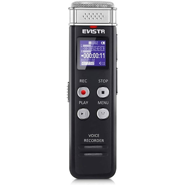 EVISTR 32GB Digital Voice Recorder Voice Activated Recorder with Playback - Upgraded Tape Recorder for Lectures, Meetings, Interviews, Audio Recorder USB Charge, MP3