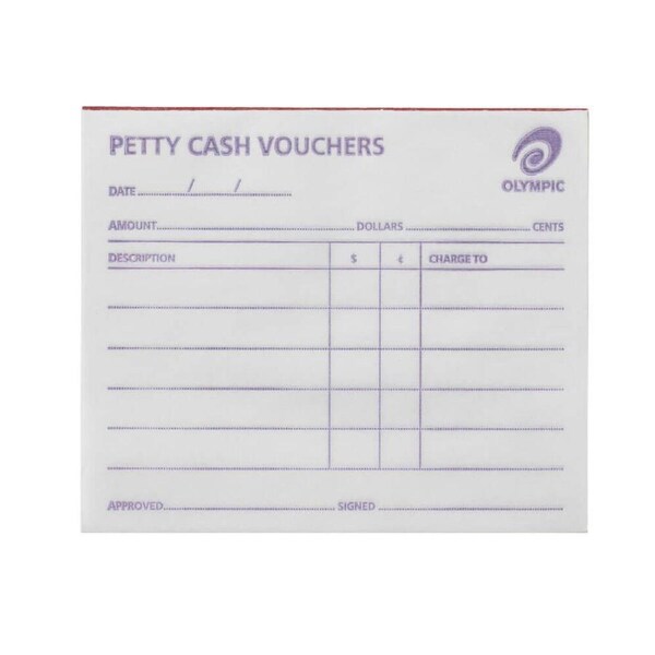Olympic Petty Cash Vouchers Pad 50 Leaves 5pk (100x120mm)