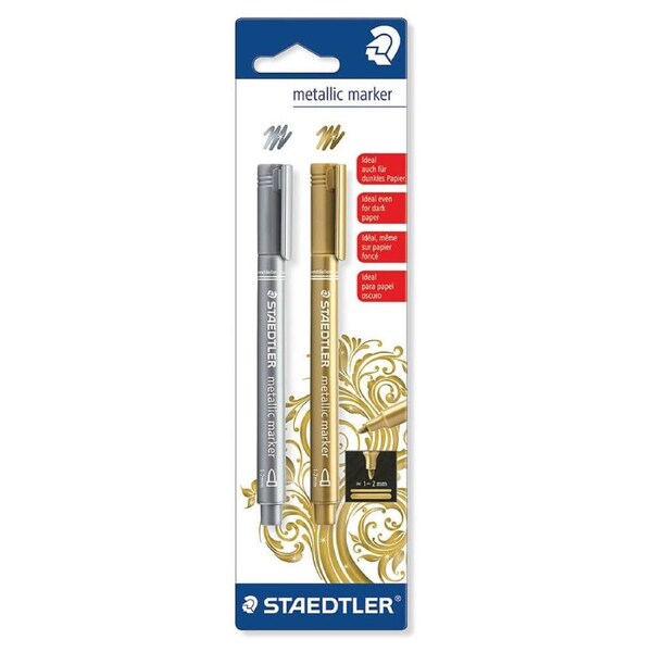Staedtler Metallic Markers 2pk (Gold & Silver)