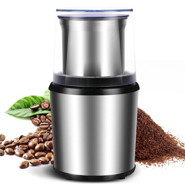 YOPOWER 200W Electric Spice Grinder, Stainless Steel Electric Coffee Grinder