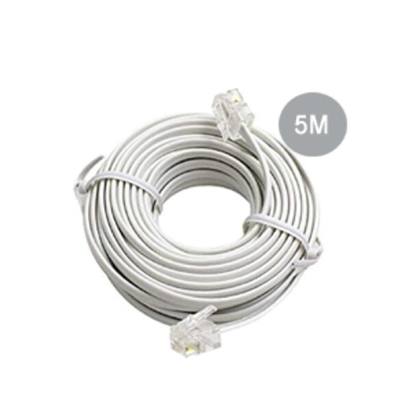 Sansai Mod Plug To Mod Plug Telephone cable to Connect Phone Wall Outlet 5m