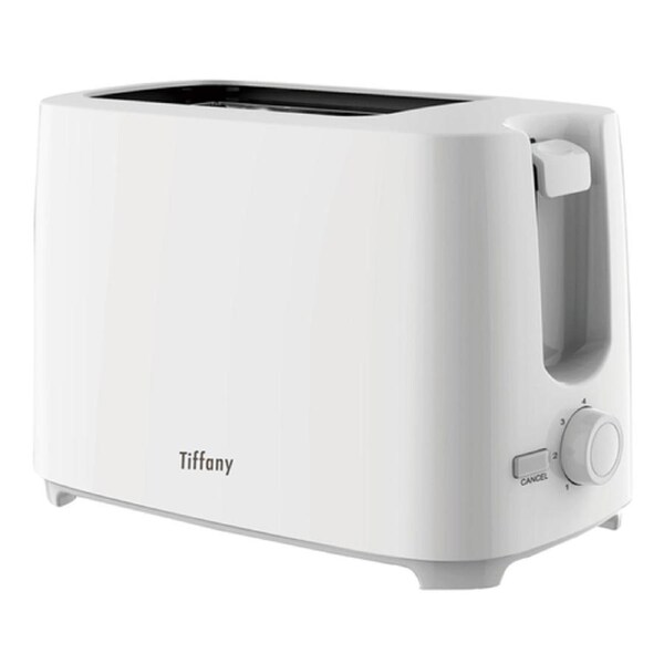 Tiffany T2SL 700W 2 Slice White Toaster Cool Touch & Removable Crumb Tray