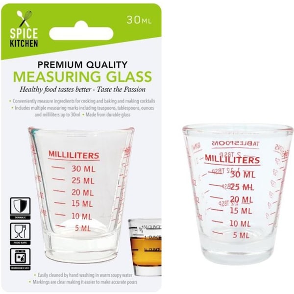 2PK Liquid Measuring Glasses 30ML Shot Cups Jug Mini Wine Container Espresso