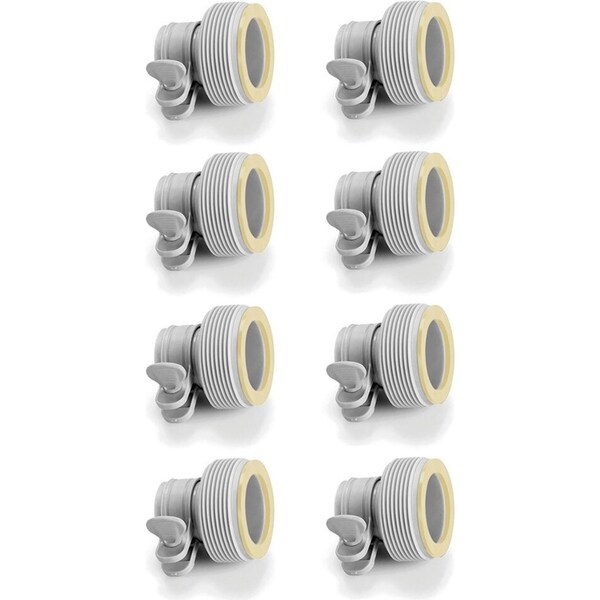 8PK Intex Krystal Clear Adapter B Connector Accessory For Swimming Pool Hose GRY