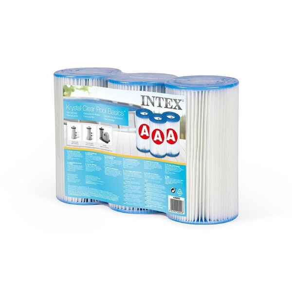 3PK Intex Replacement Filter Cartridge A Pack For Above Ground Swimming Pool