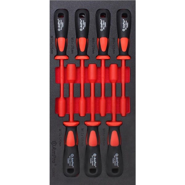 7pc Ampro 125mm Insulated Nut Drivers Electrical Home Tool Kit Set TS42662